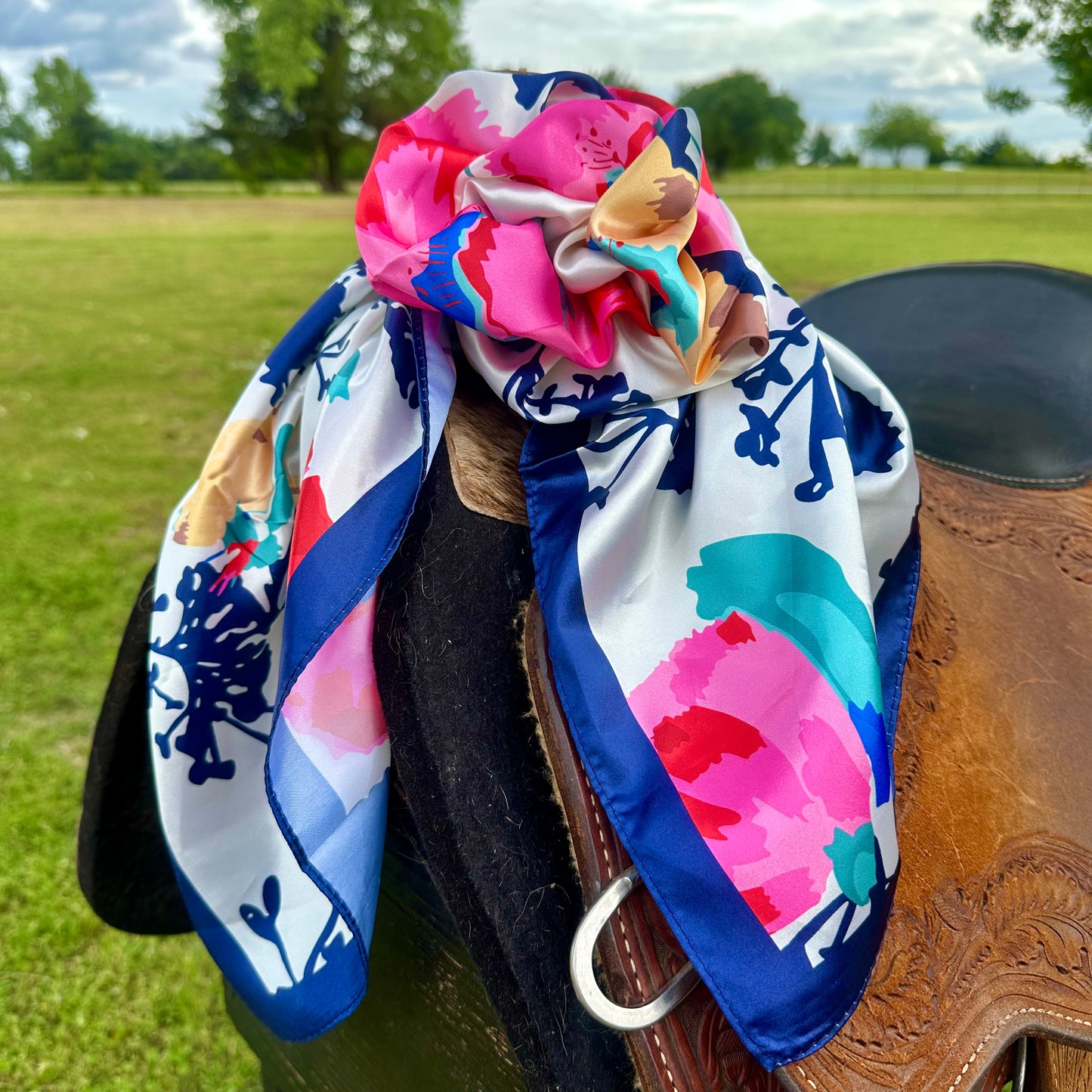 Wild Rag - Blue Pink Yellow Floral WR25